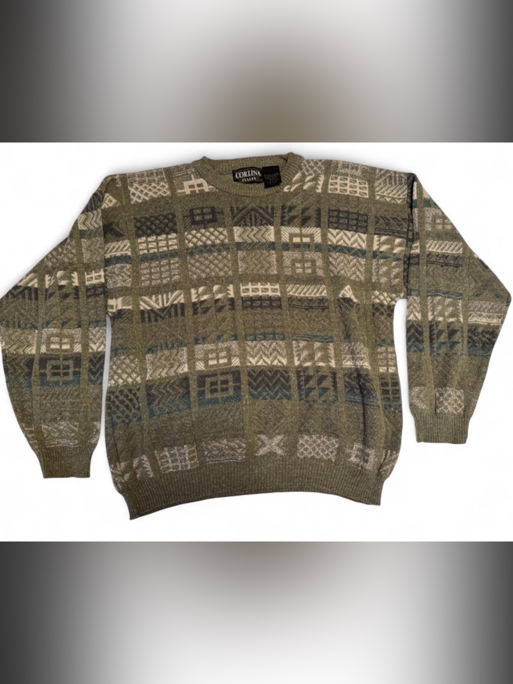 VTG Italian Patterned Men’s Sweater